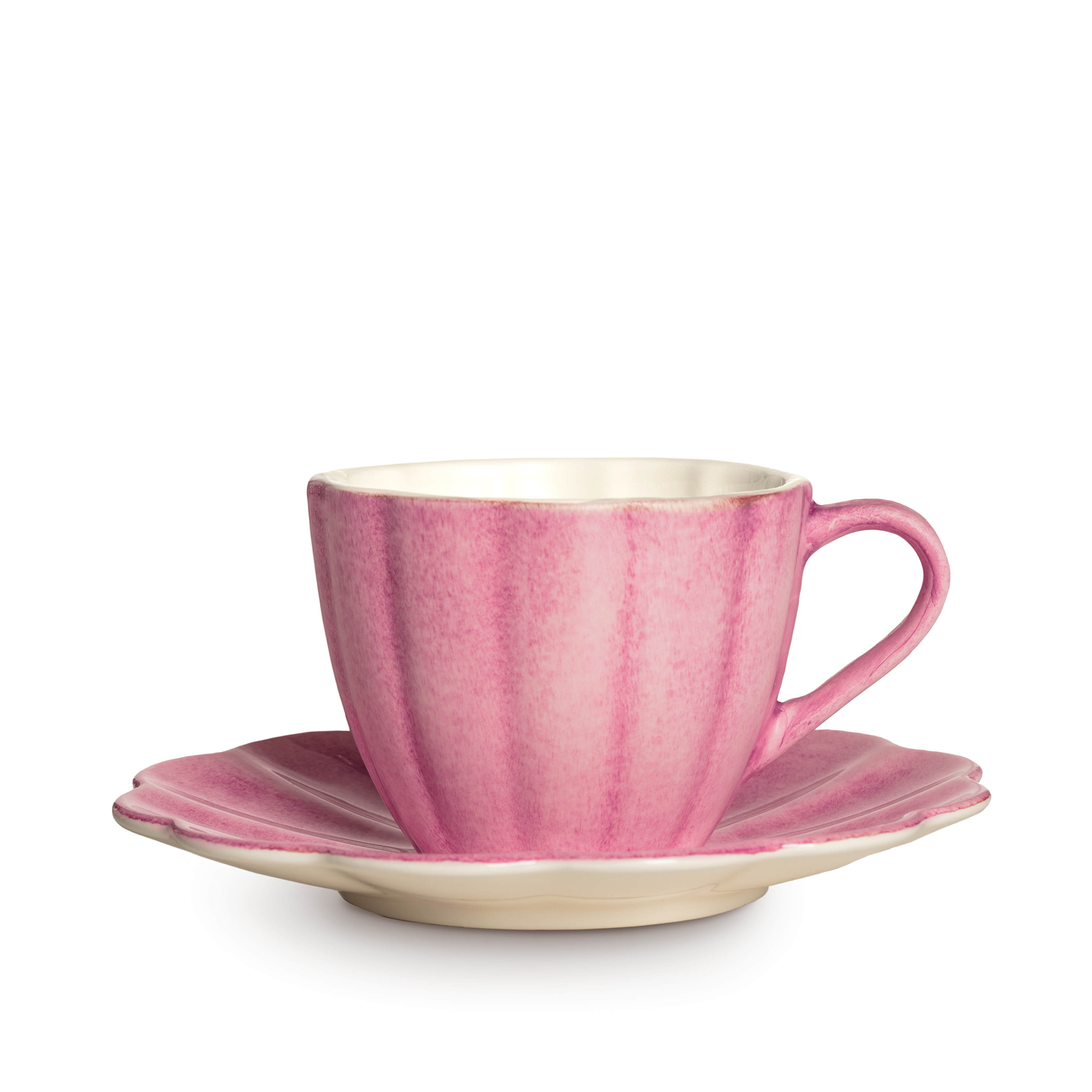 Oyster Cup and Saucer 25 cl Pink