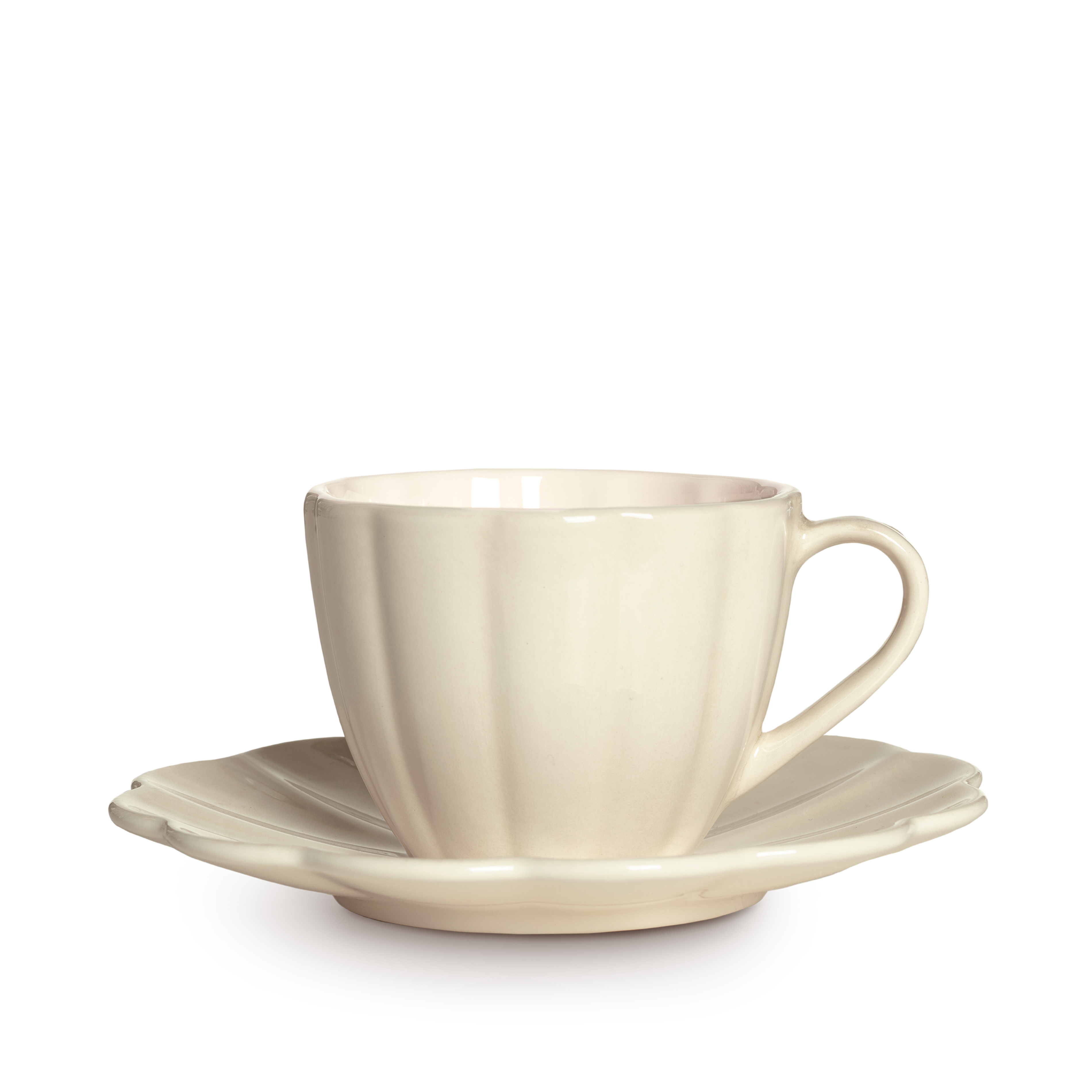 Oyster Cup and Saucer 25 cl Sand