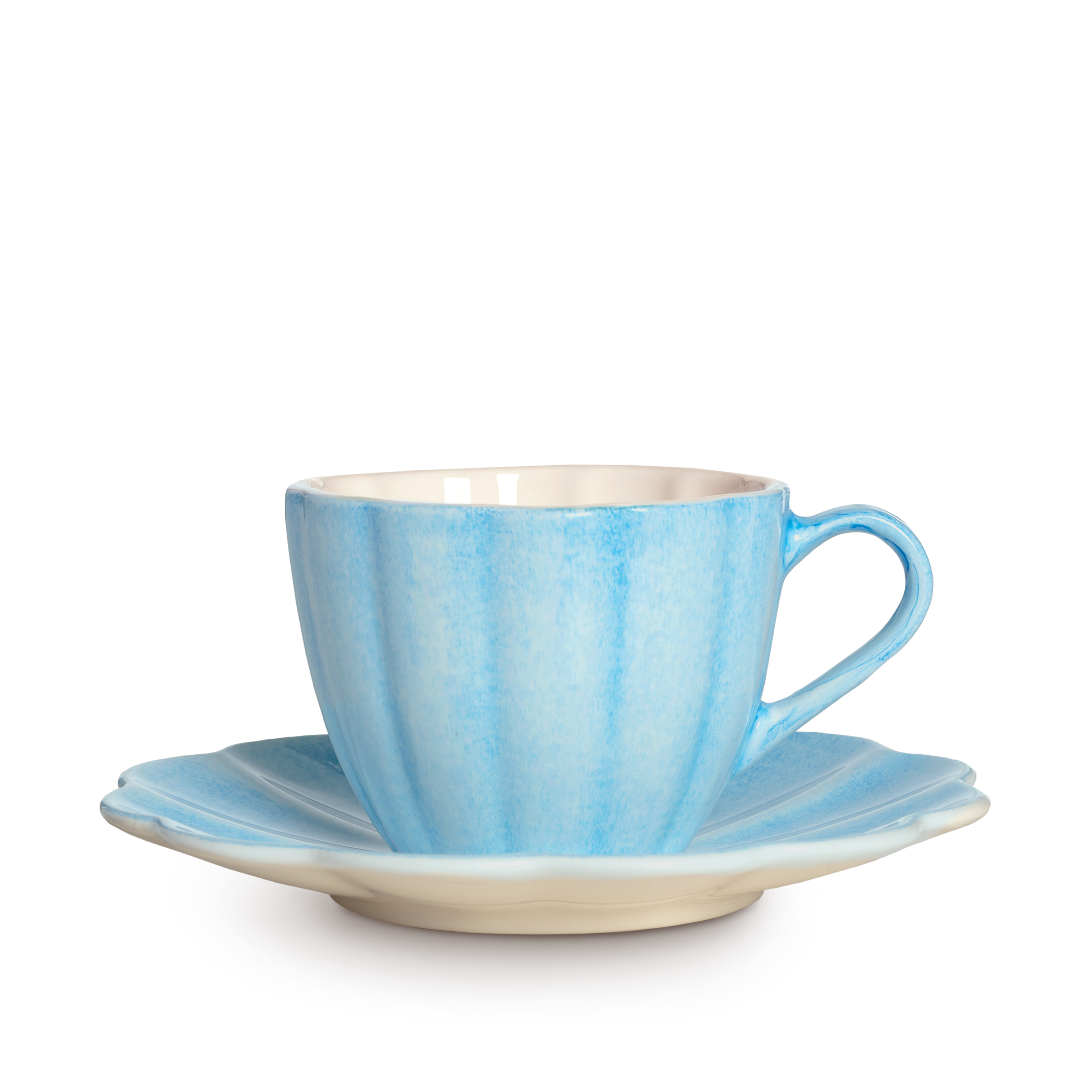 Oyster Cup and Saucer 25 cl Turquoise