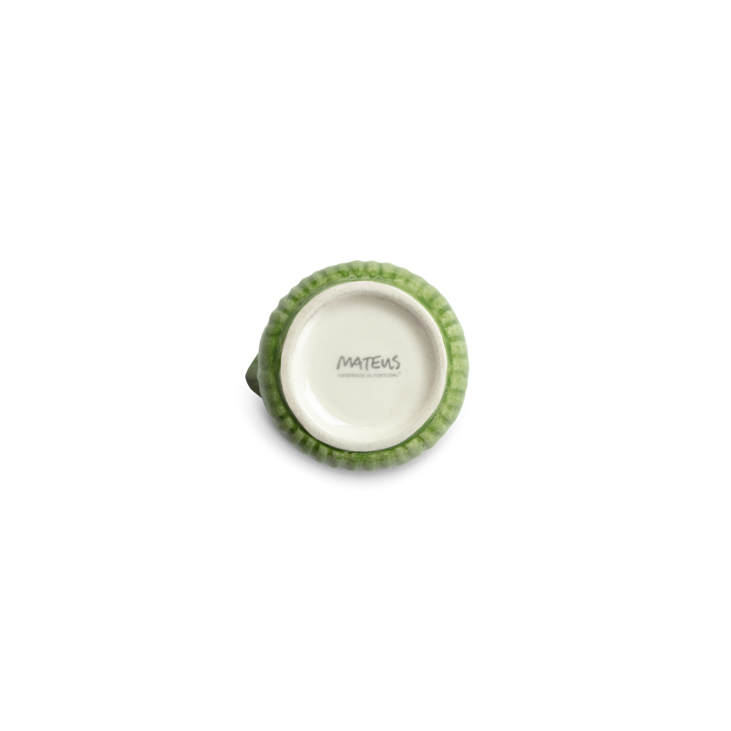 Green Jug bottom with mateus logo on