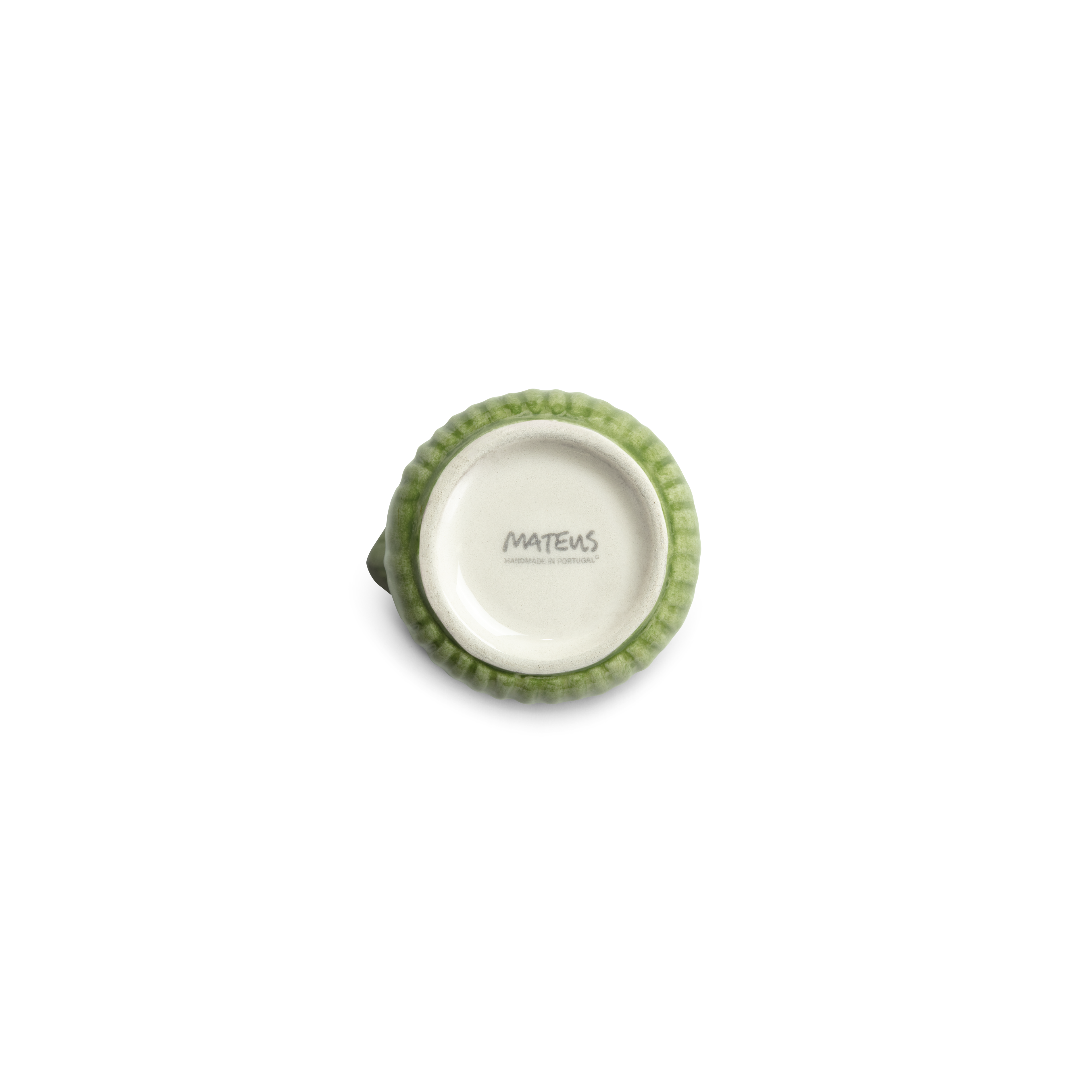 Green Jug bottom with mateus logo on