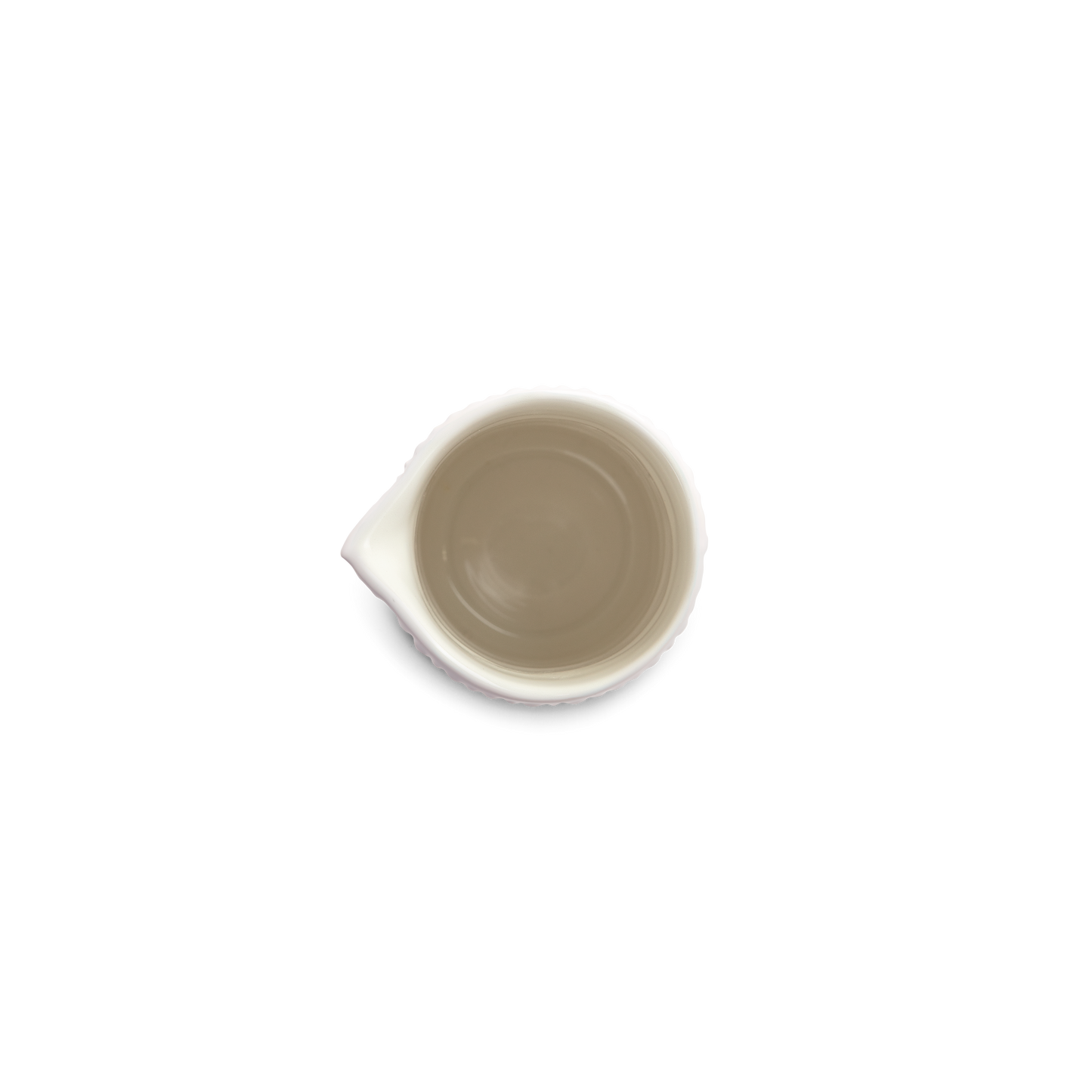Small ceramic jug on a white background