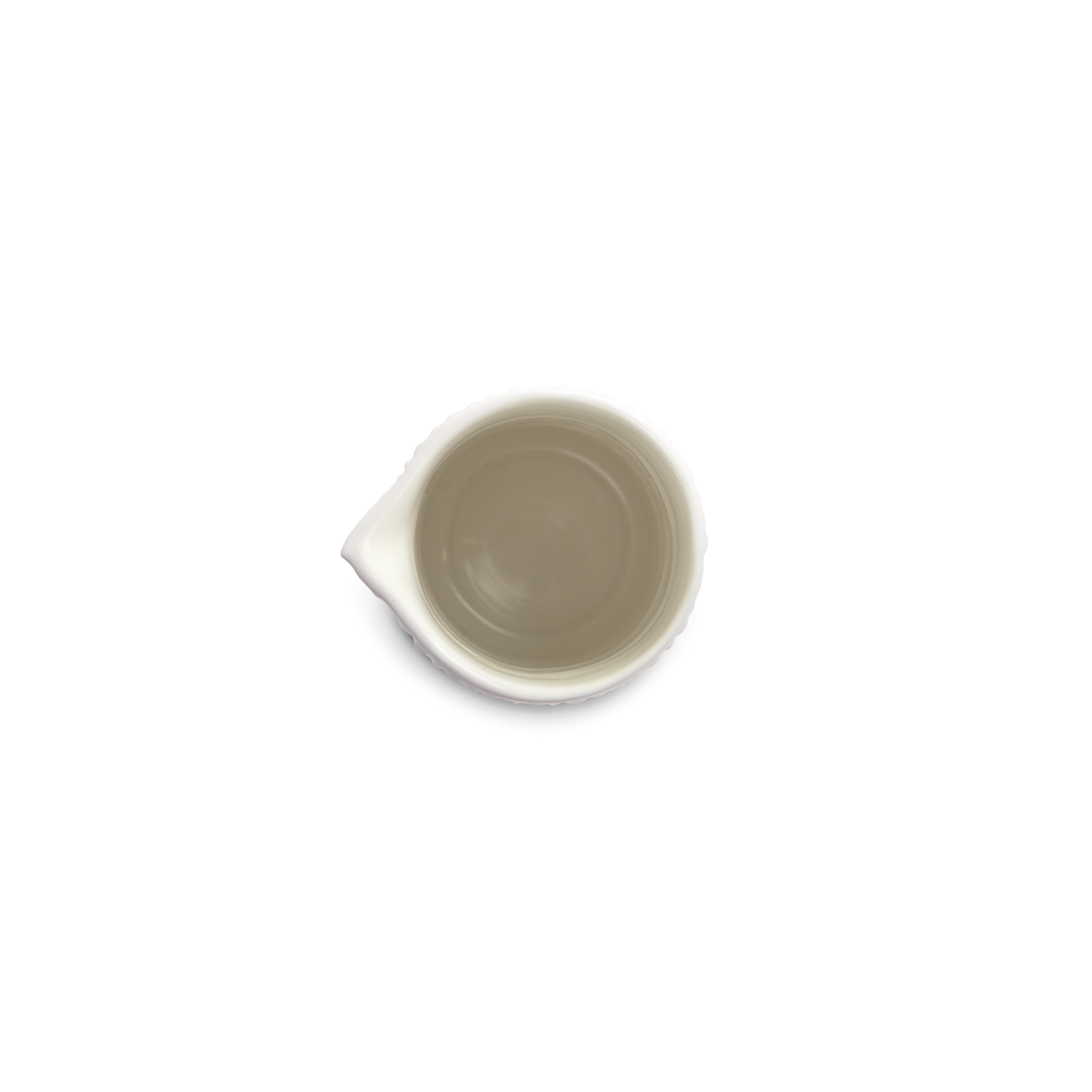 Small ceramic jug on a white background