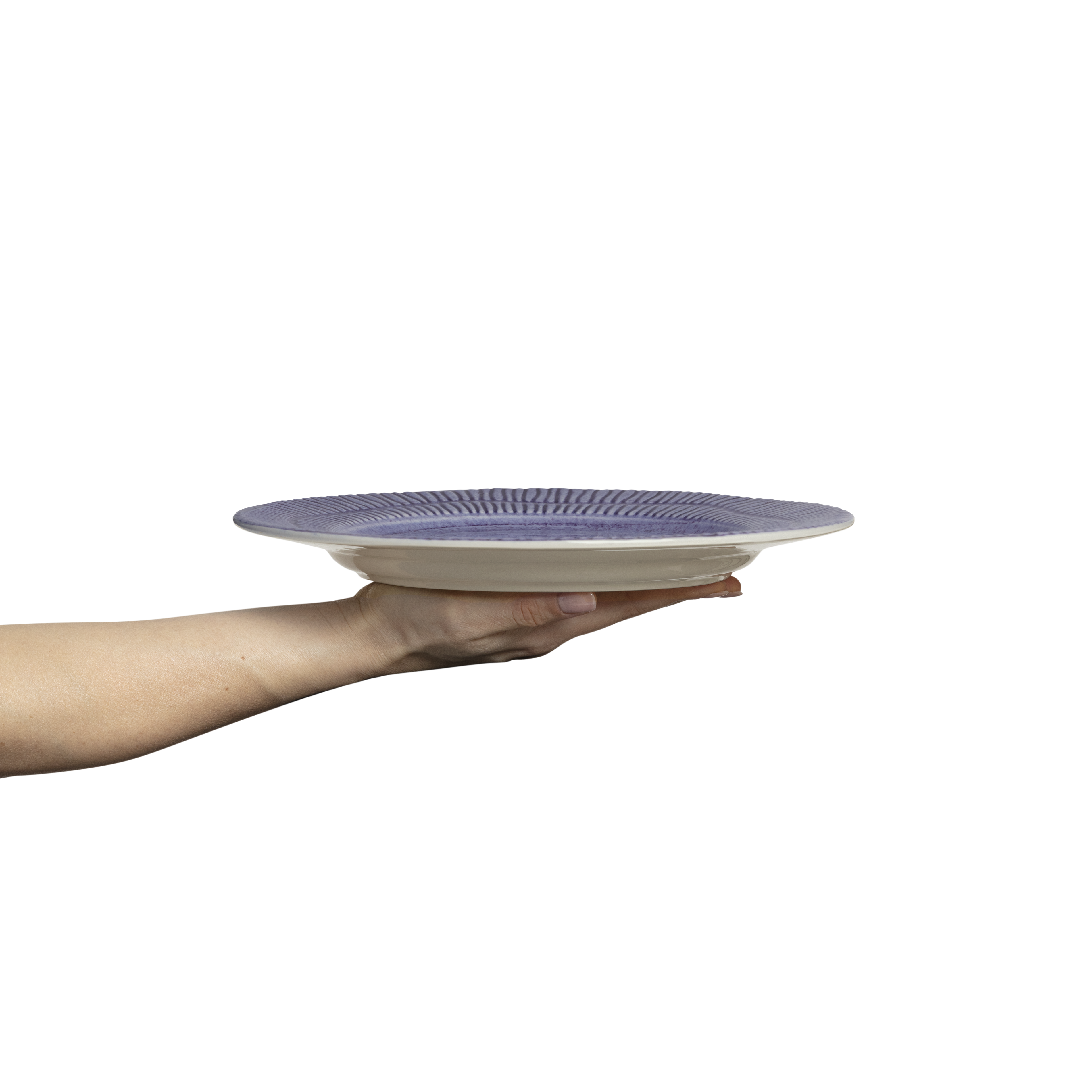 Stripes Plate 28 cm Purple
