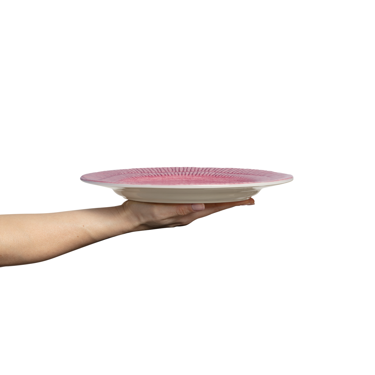 Stripes Plate 28 cm Pink