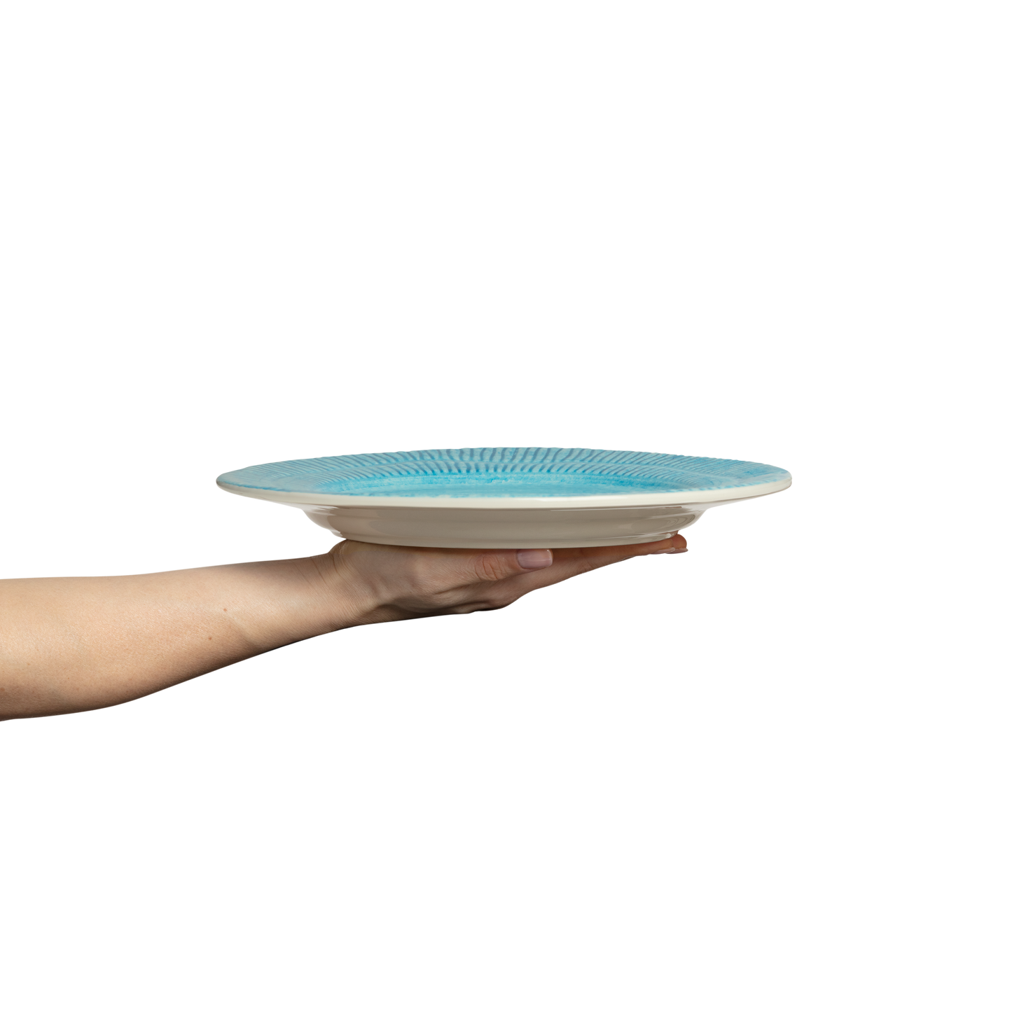 Stripes Plate 28 cm Turquoise