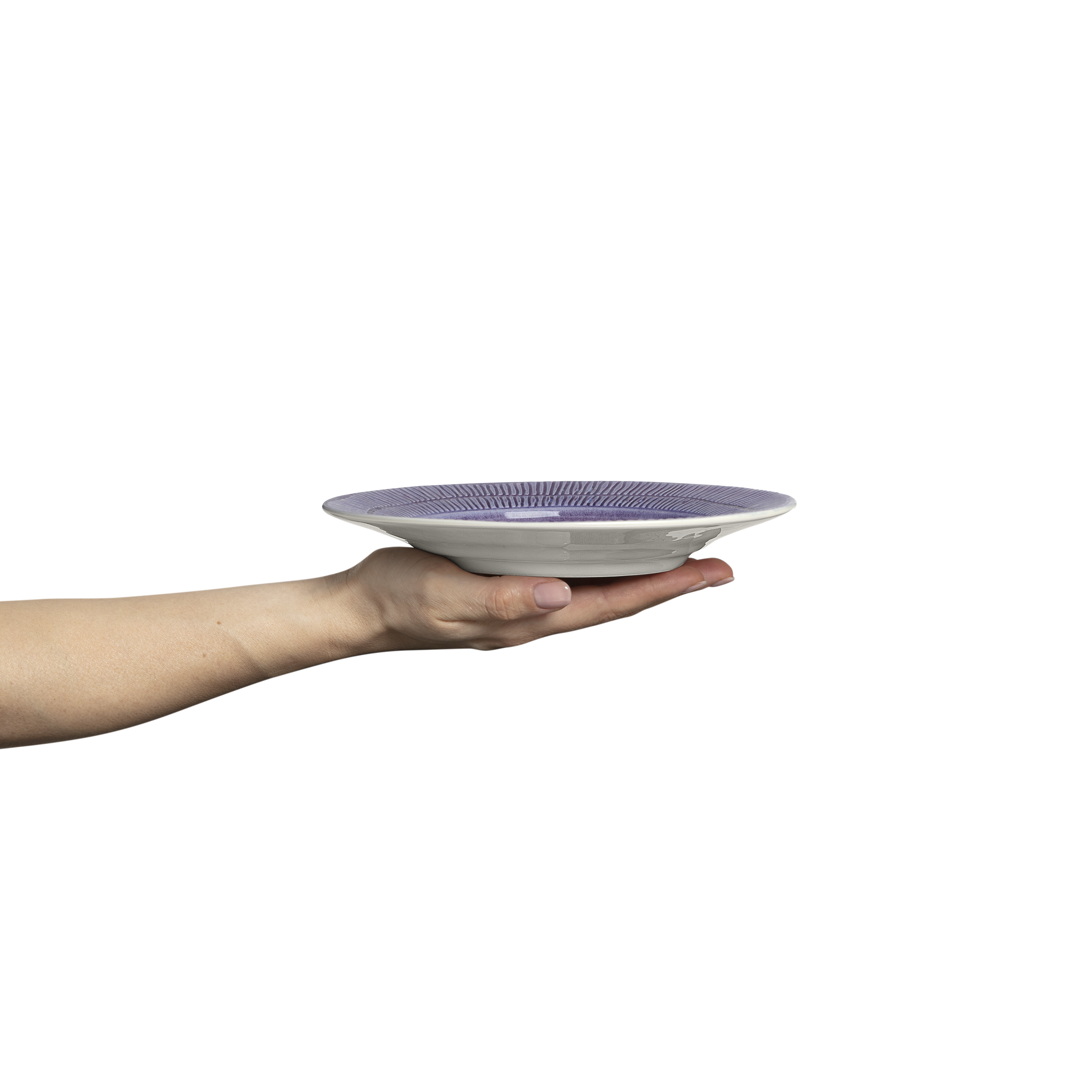 Stripes Plate 21 cm Purple