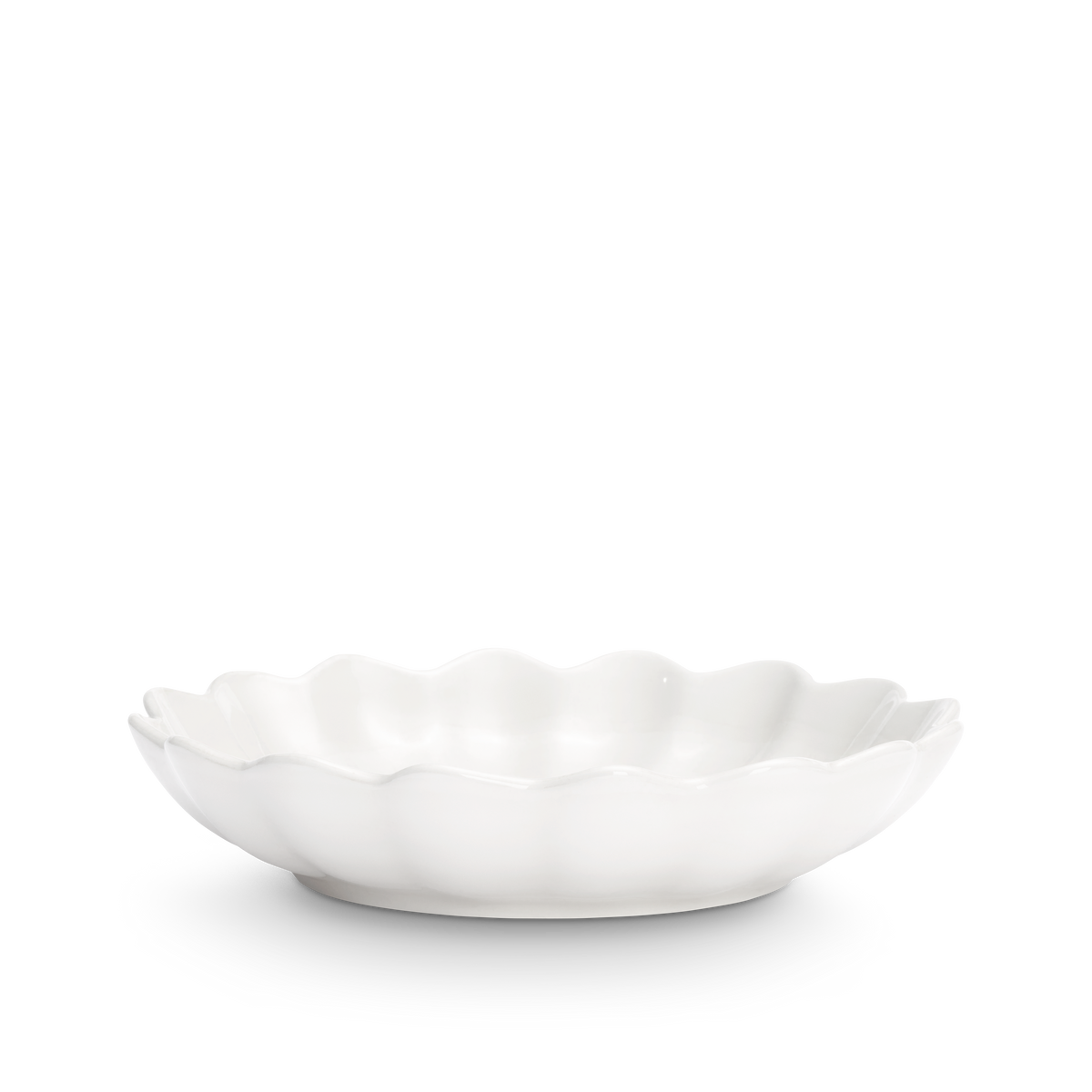 White ceramic bowl on a white background