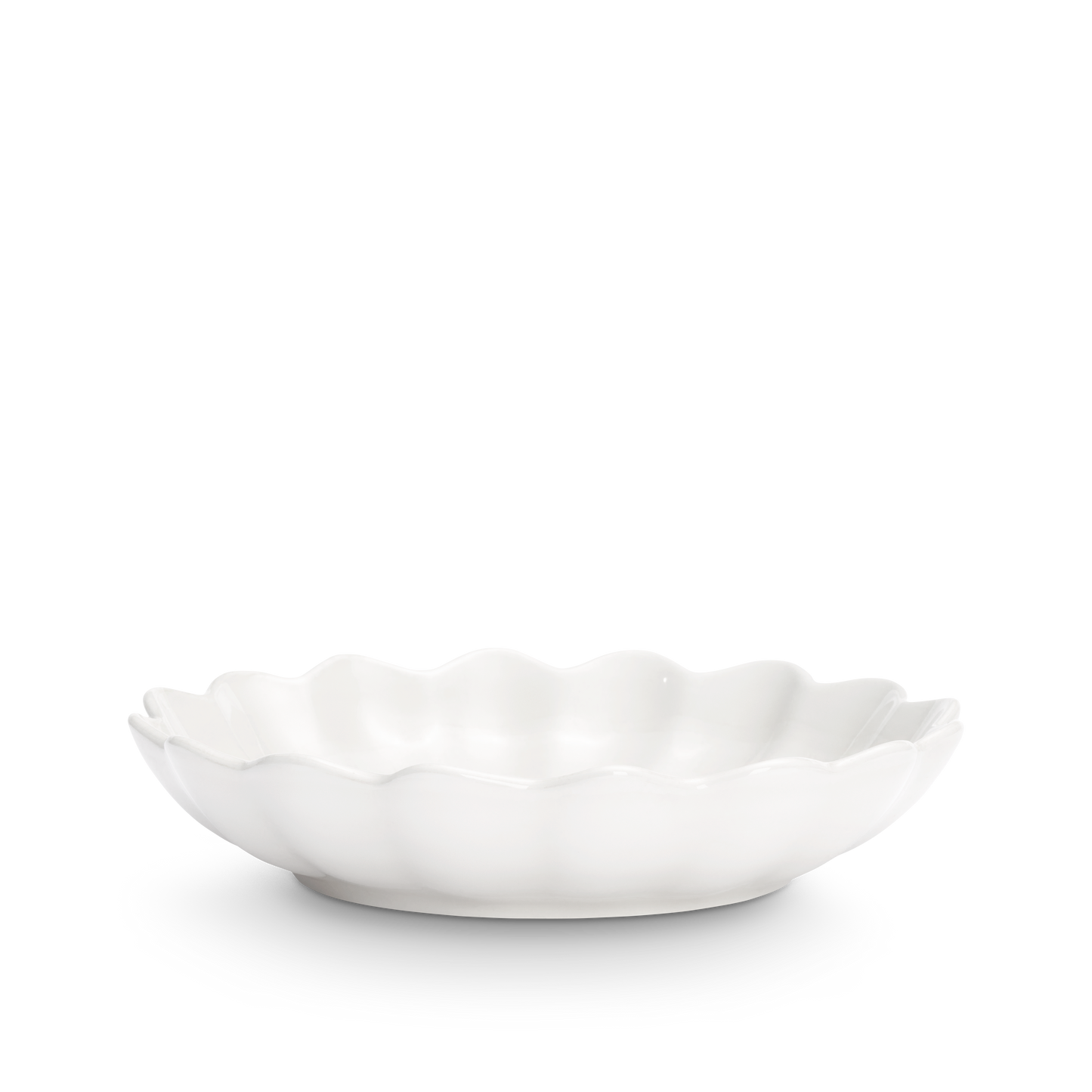 White ceramic bowl on a white background
