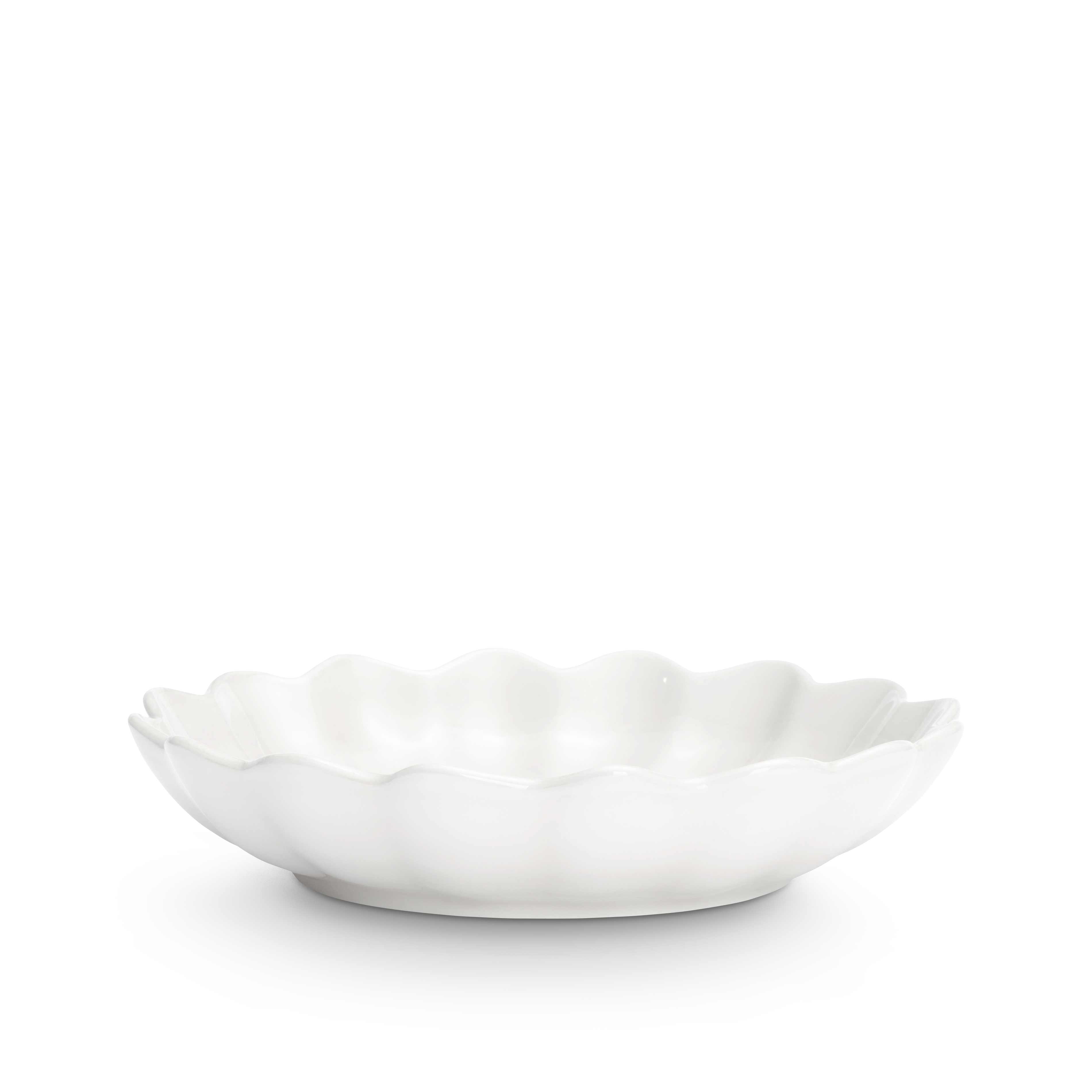 White ceramic bowl on a white background