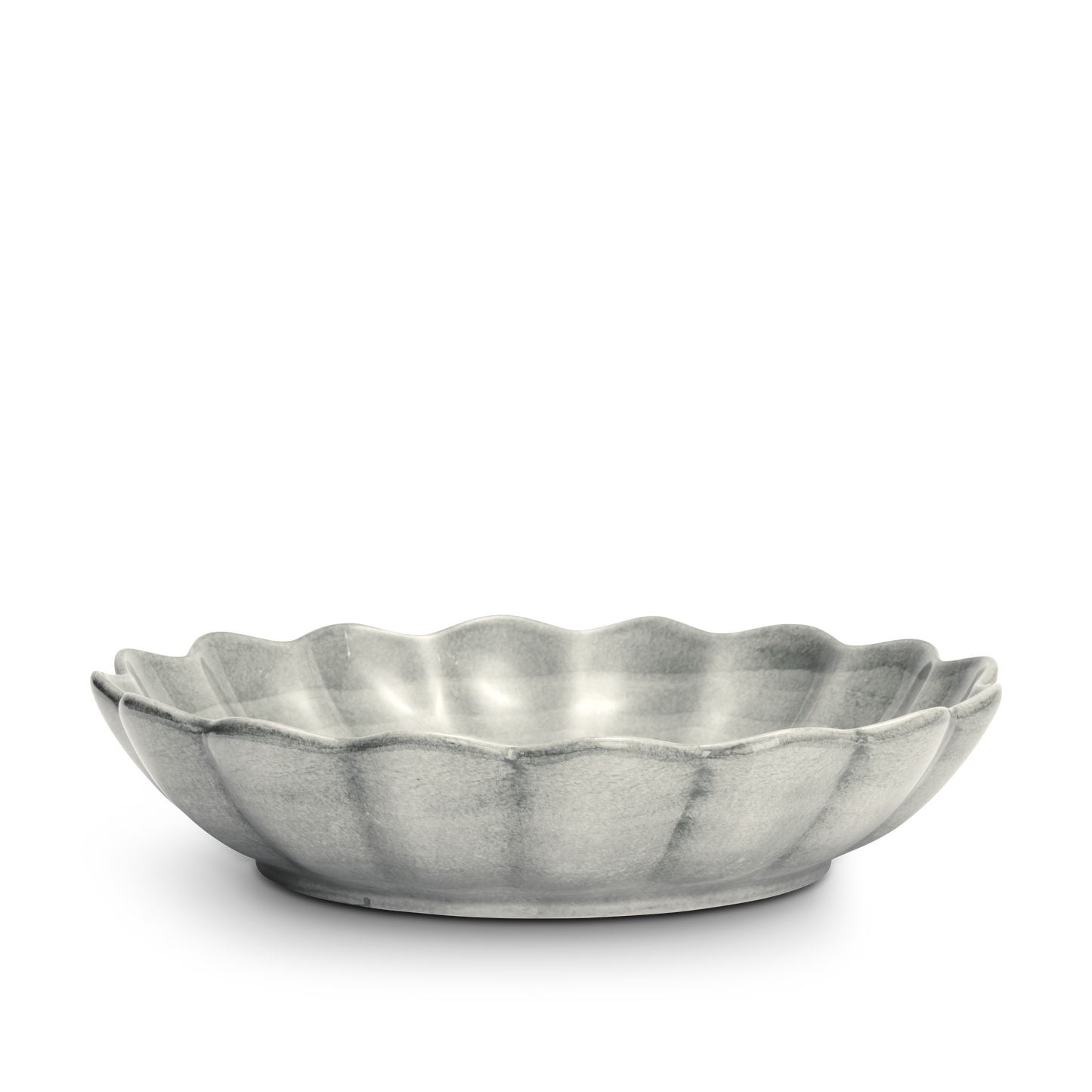 Silver decorative bowl on a white background