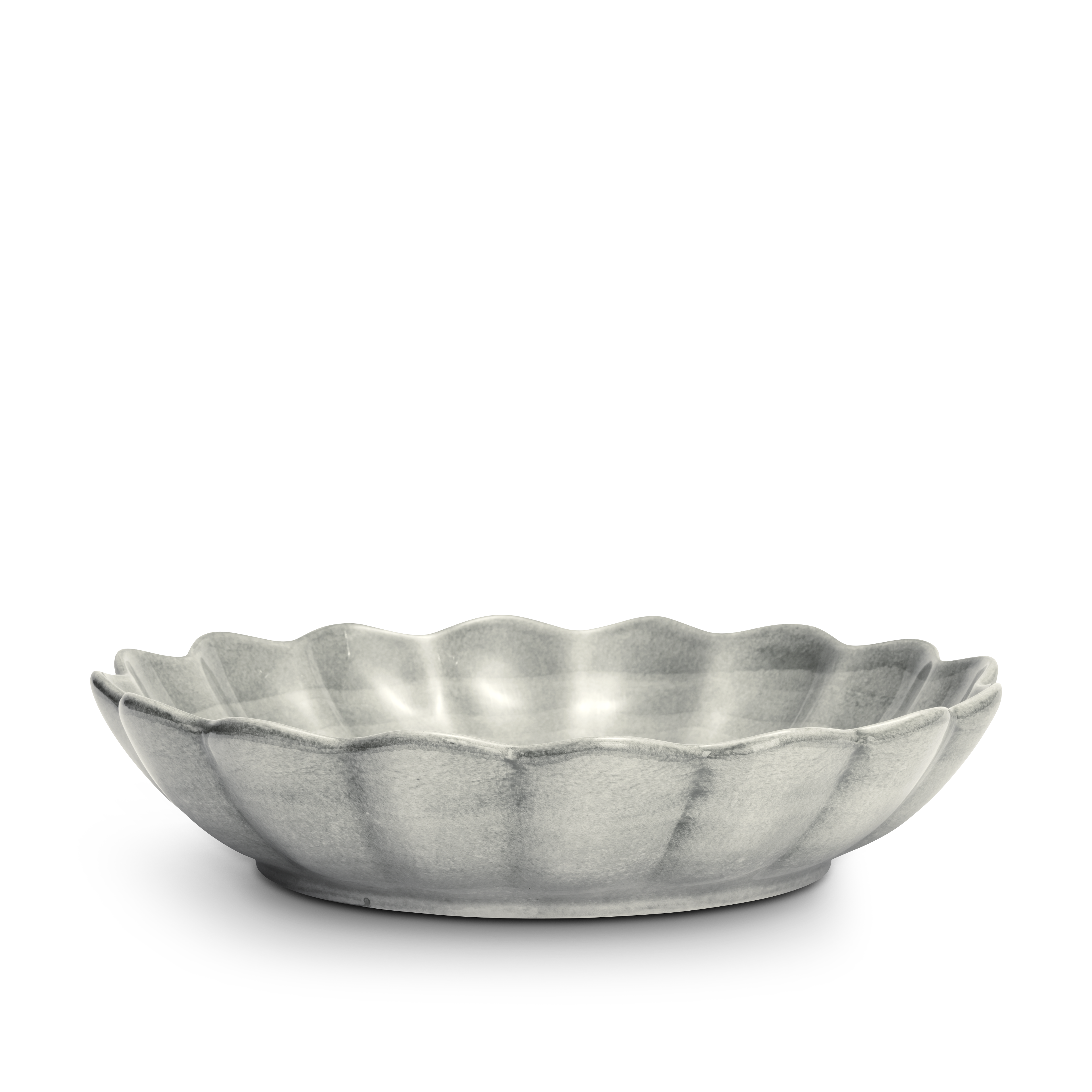 Silver decorative bowl on a white background