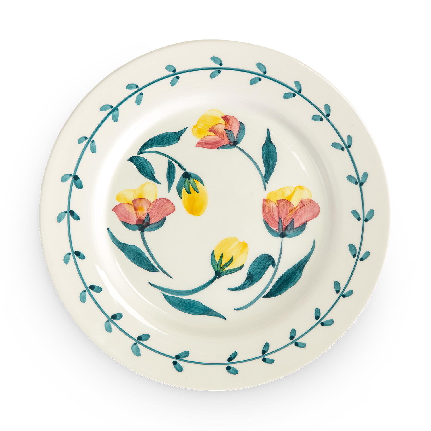 Flowers Plate 28 cm Tulips