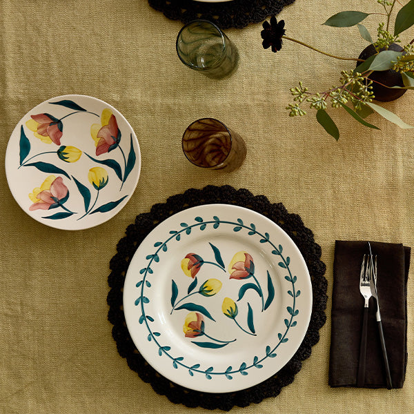 Flowers Plate 20 cm Tulips