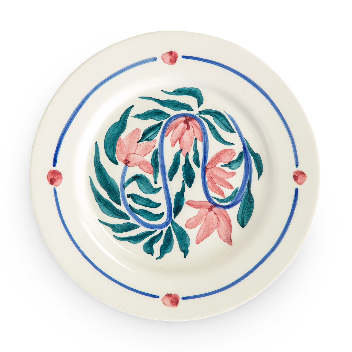 Flowers Plate 28 cm Water Lilies