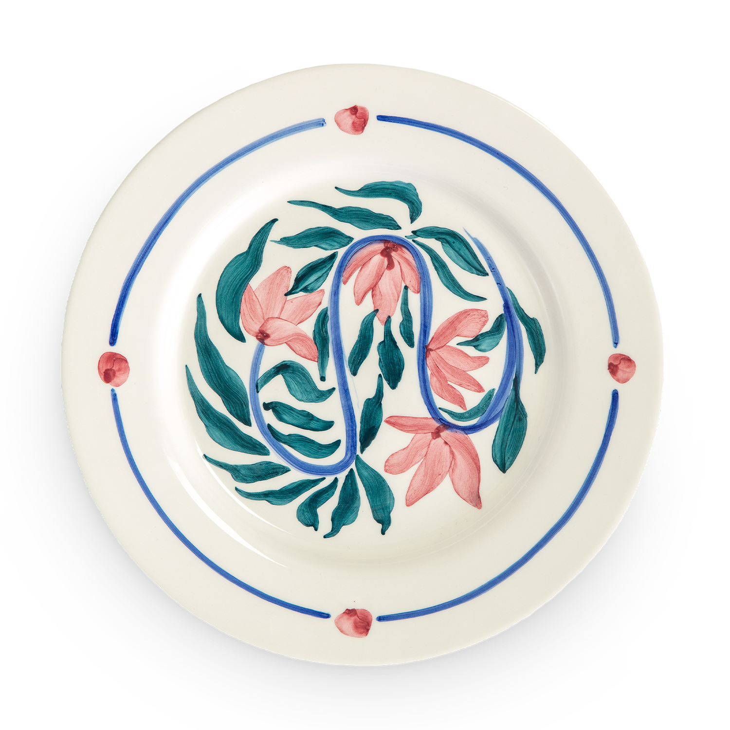 Flowers Plate 28 cm Water Lilies