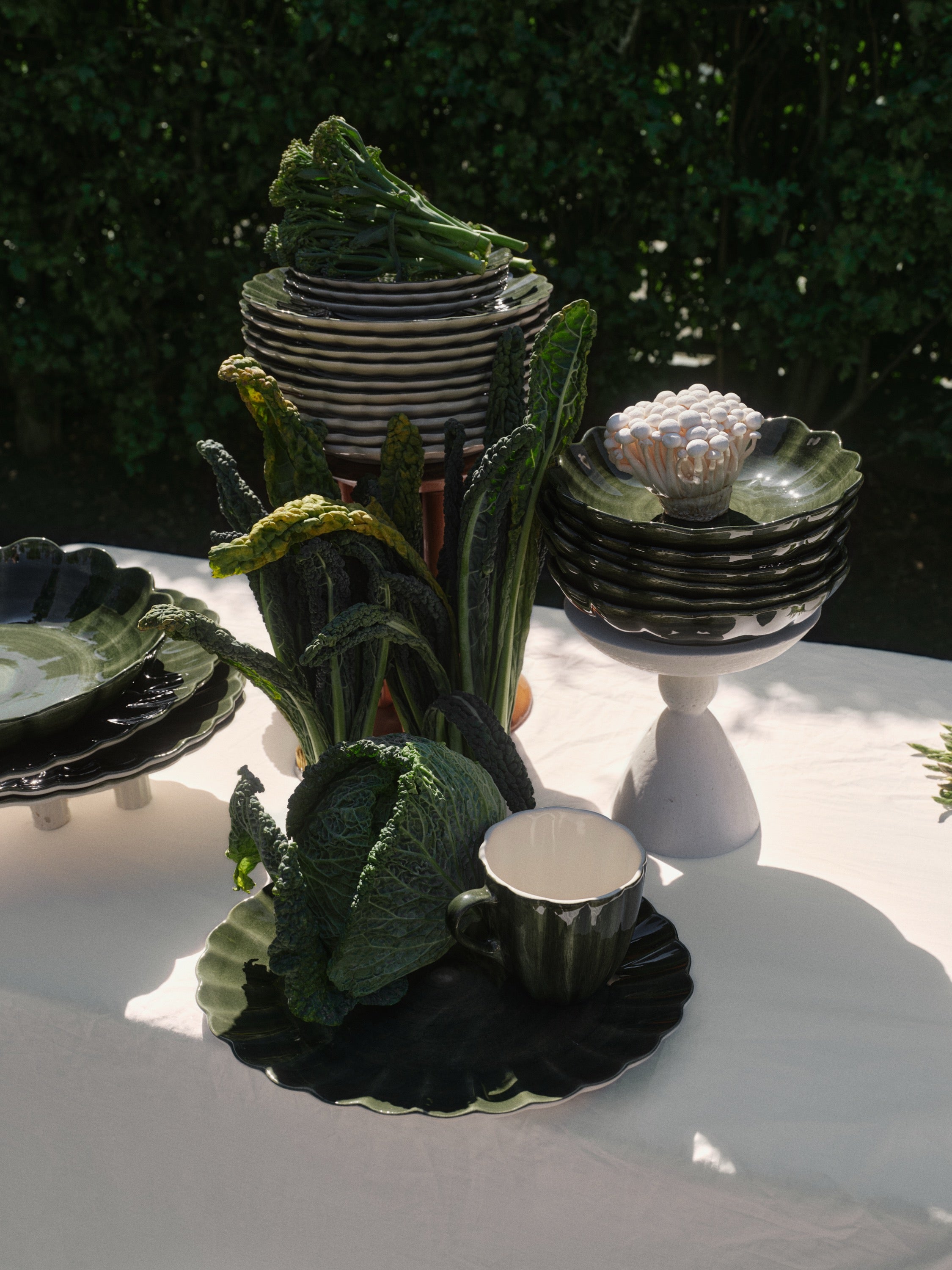 Oyster Platter 35 x 30 cm Forest Green