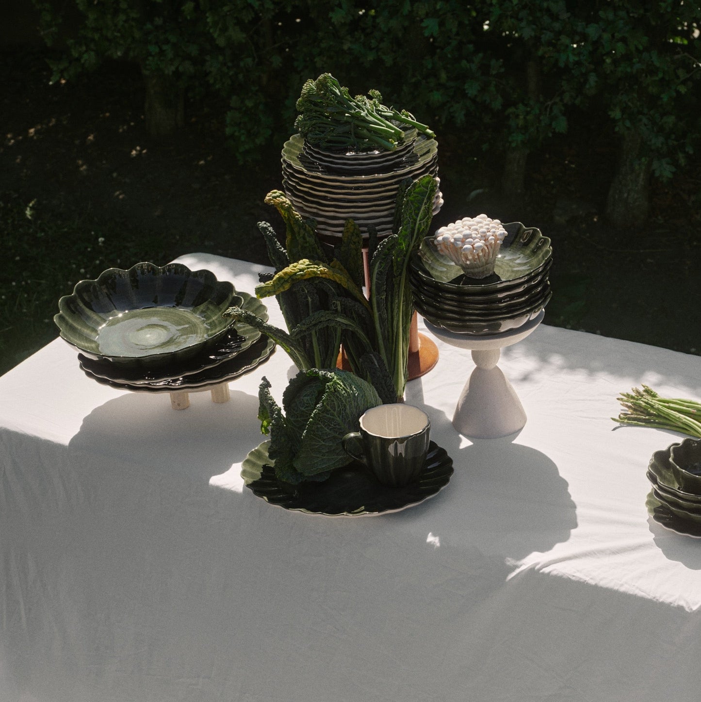 Oyster Platter 42 cm Forest Green