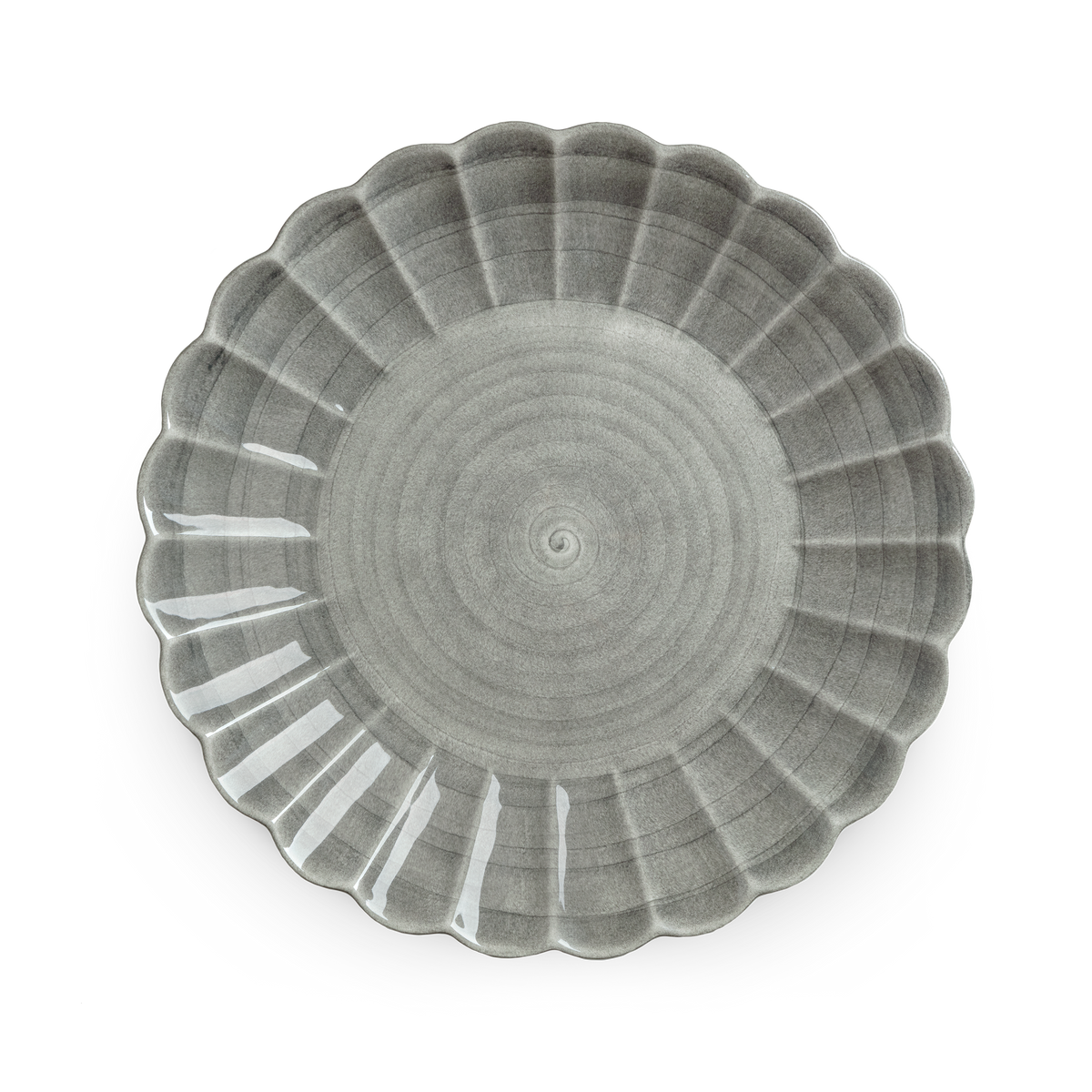 Oyster Fat 42 cm Grå