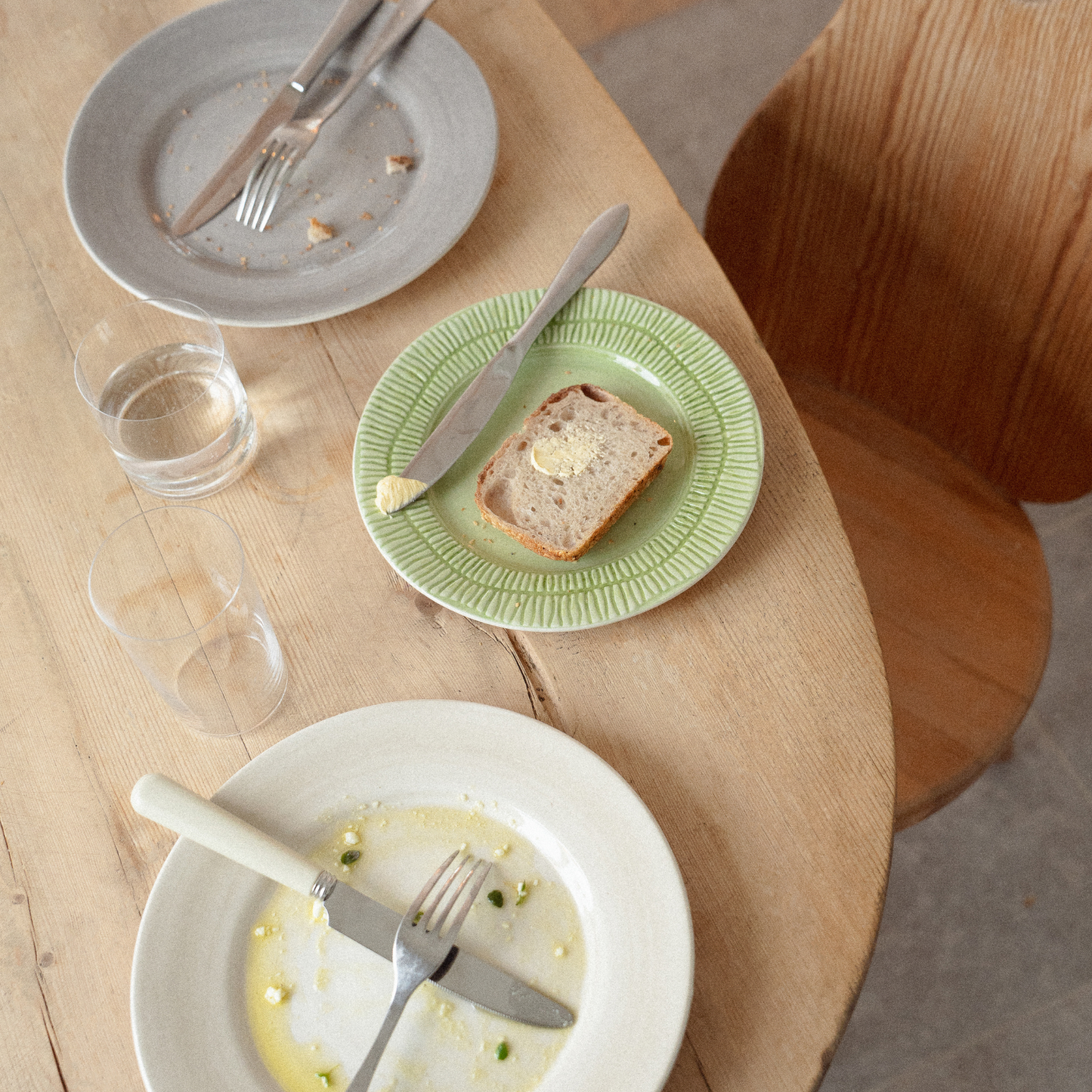Stripes Plate 21 cm Green