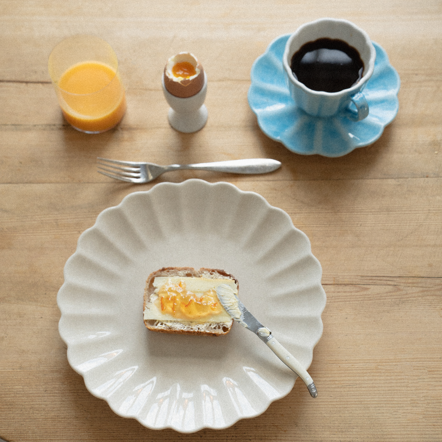 Oyster Cup and Saucer 25 cl Turquoise