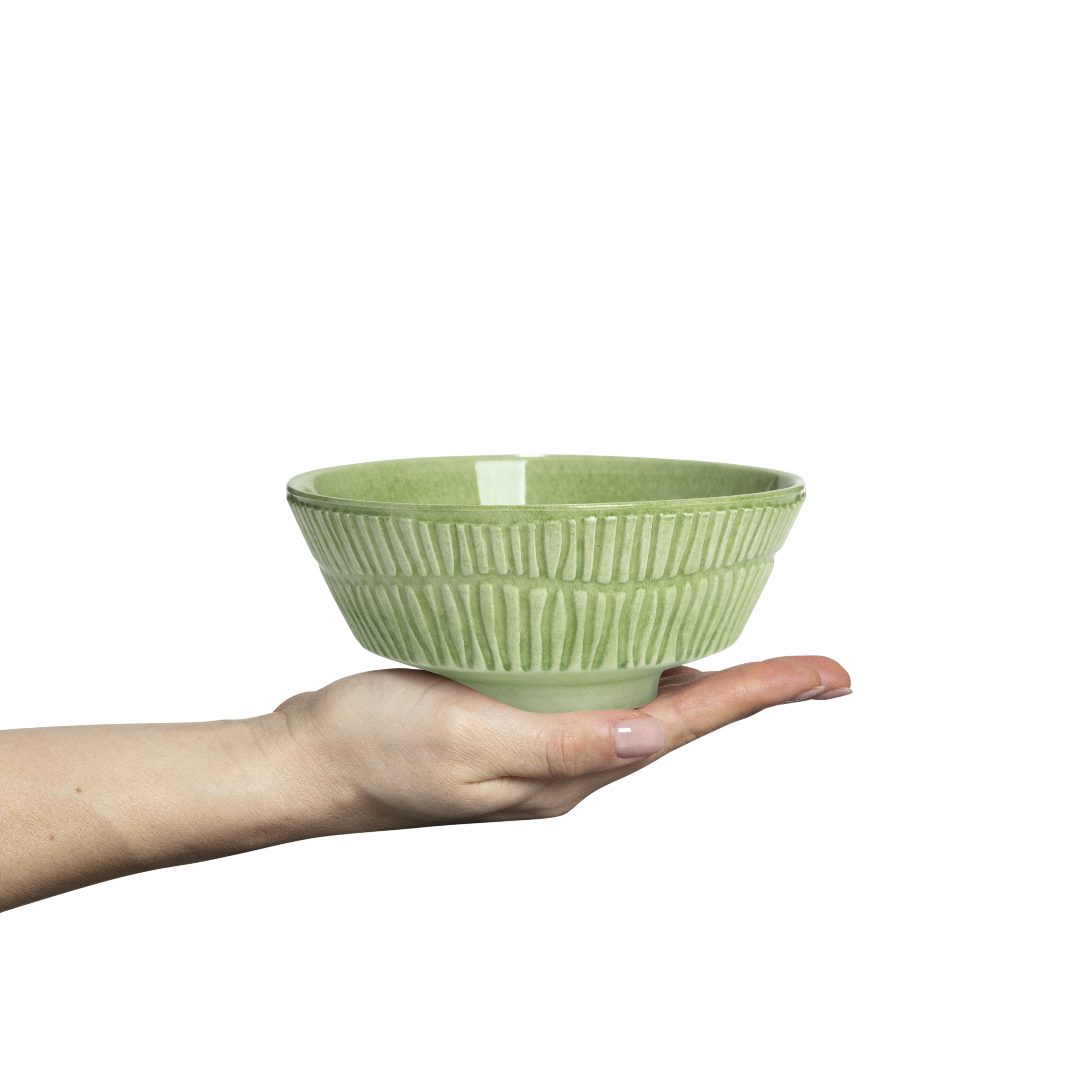 Stripes Bowl 15 cm / 50 cl Green