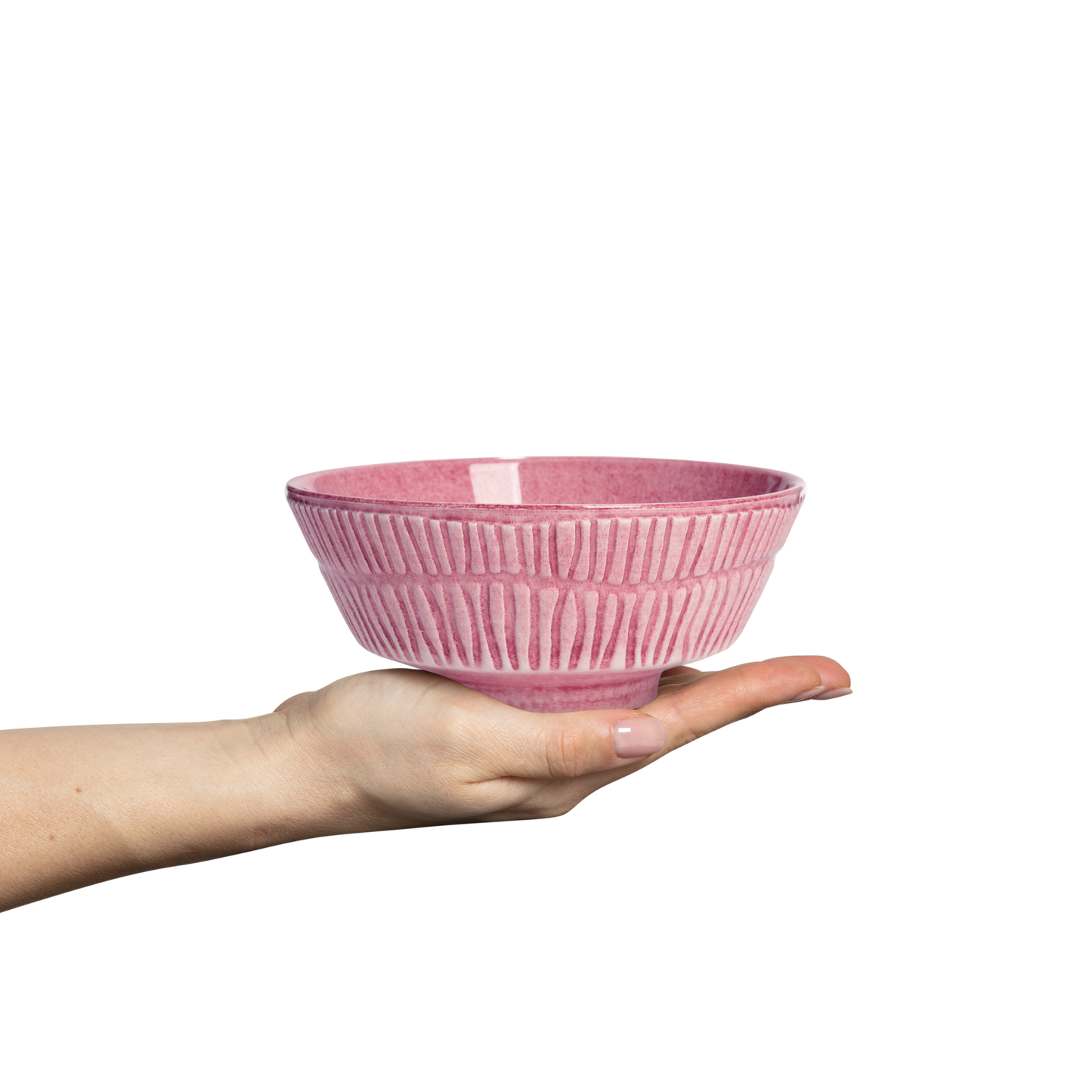 Stripes Bowl 15 cm / 50 cl Pink