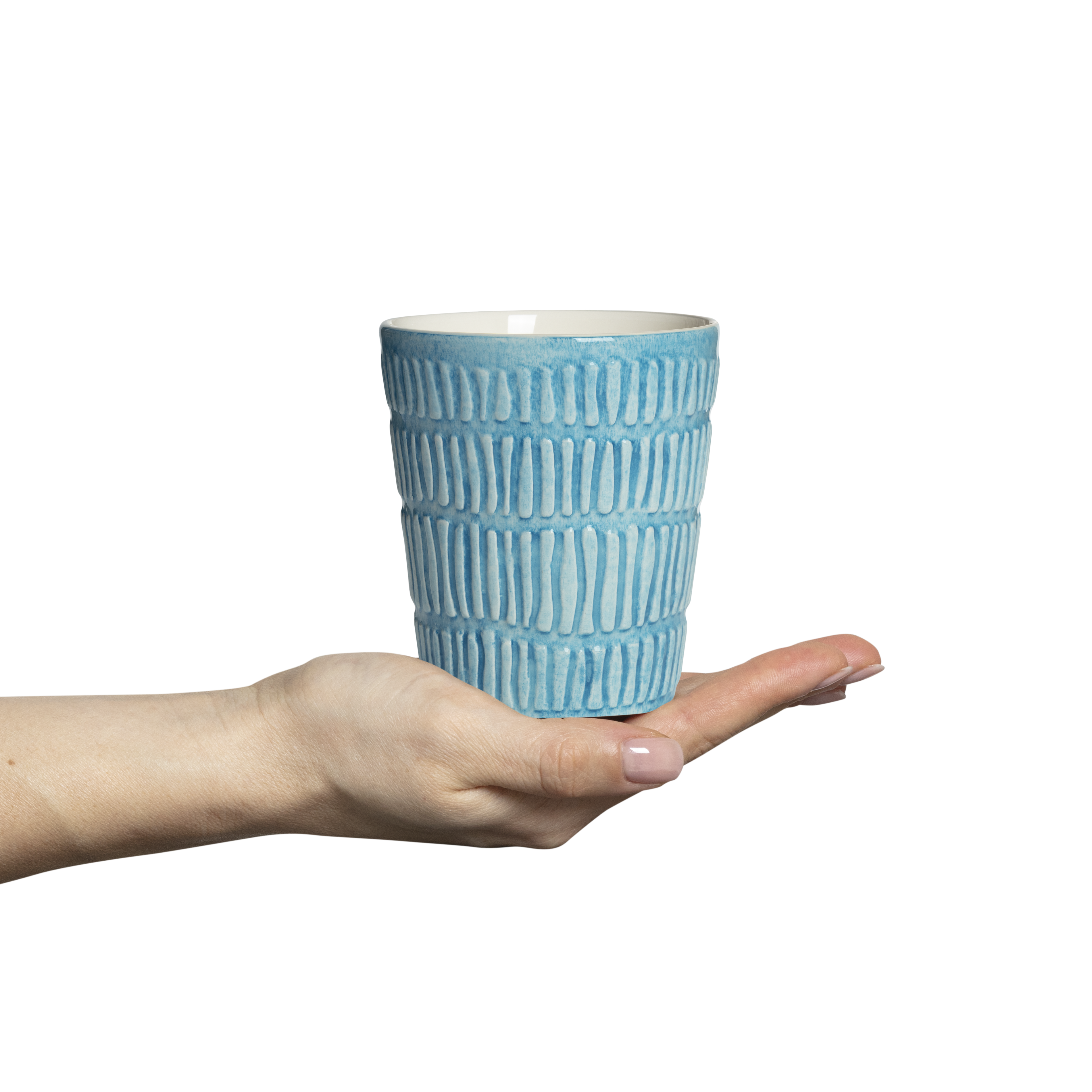 Stripes Mug 30 cl Turquoise