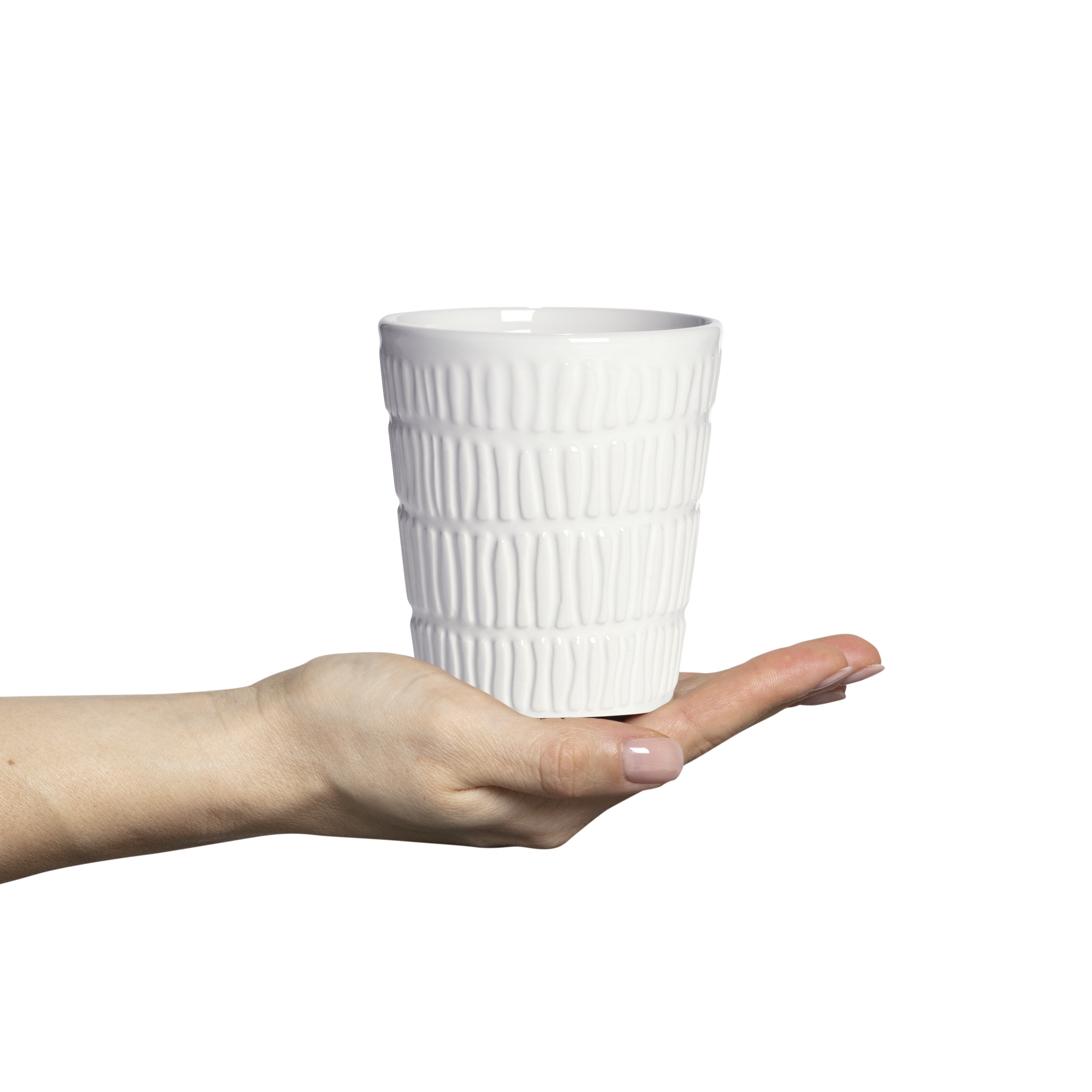 Stripes Mug 30 cl White