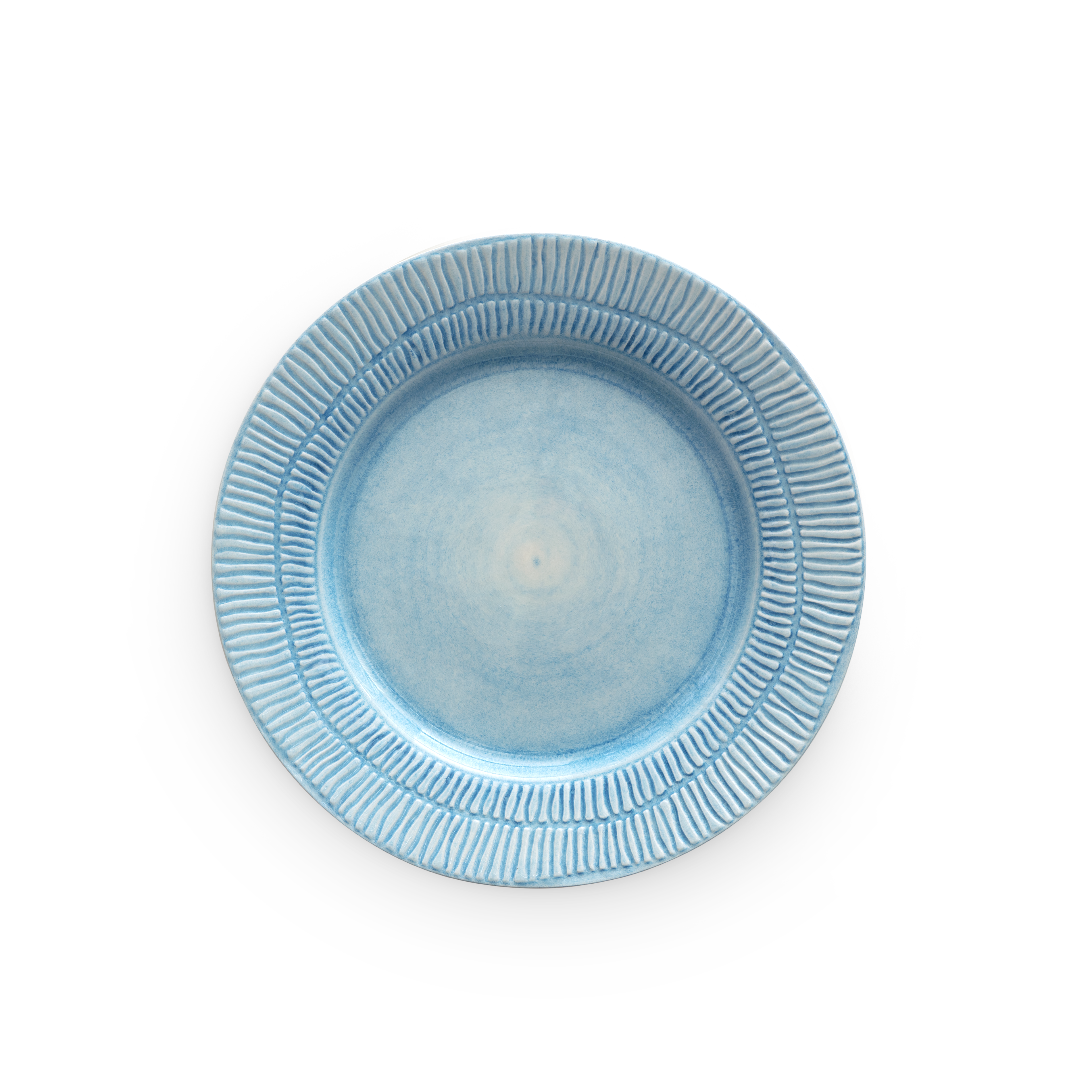 turquoise plate with stripes