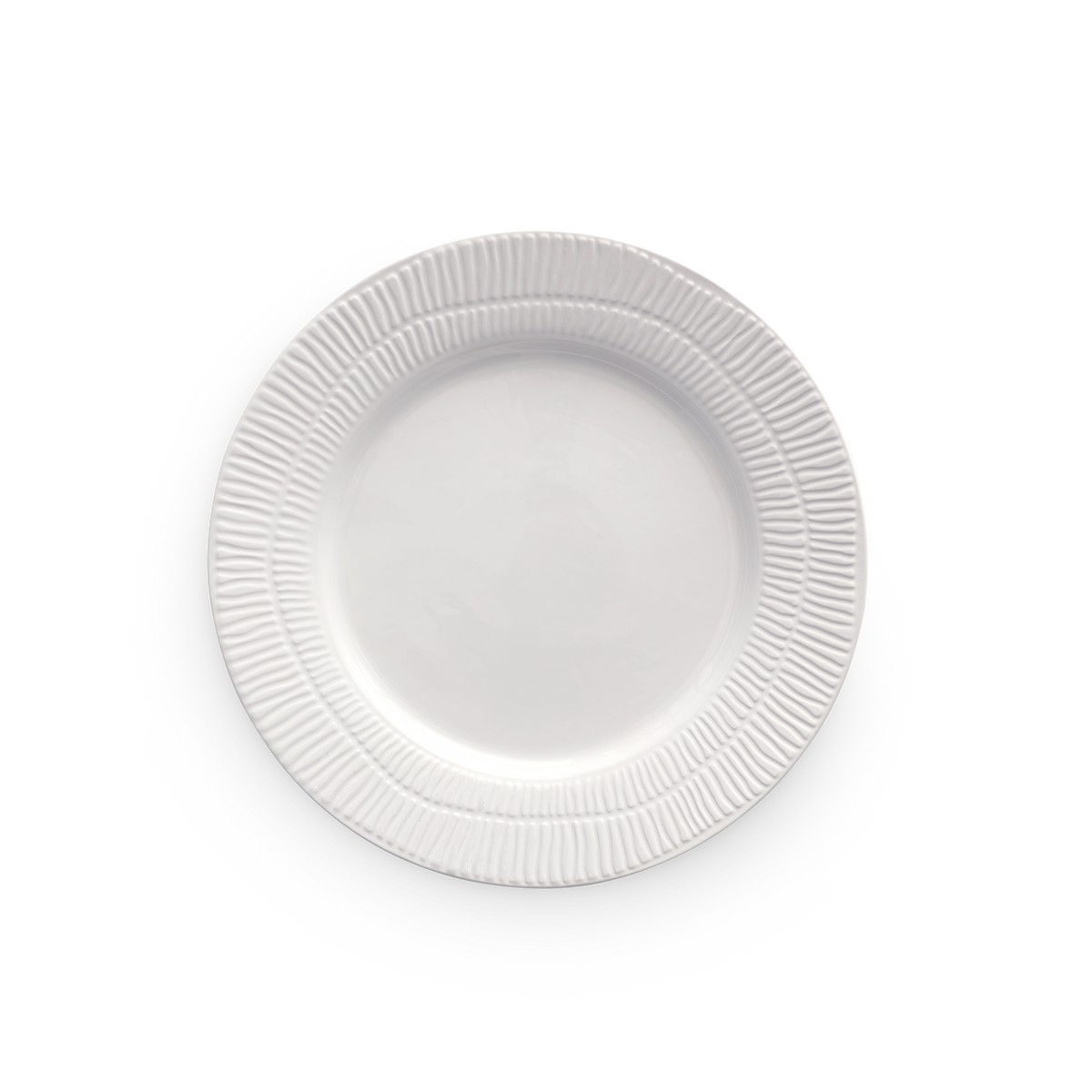 white plate with stripes