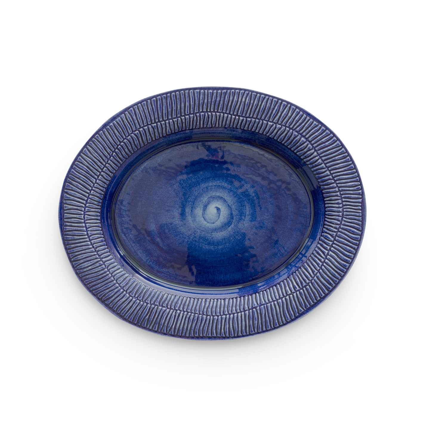 stripe plate in blue