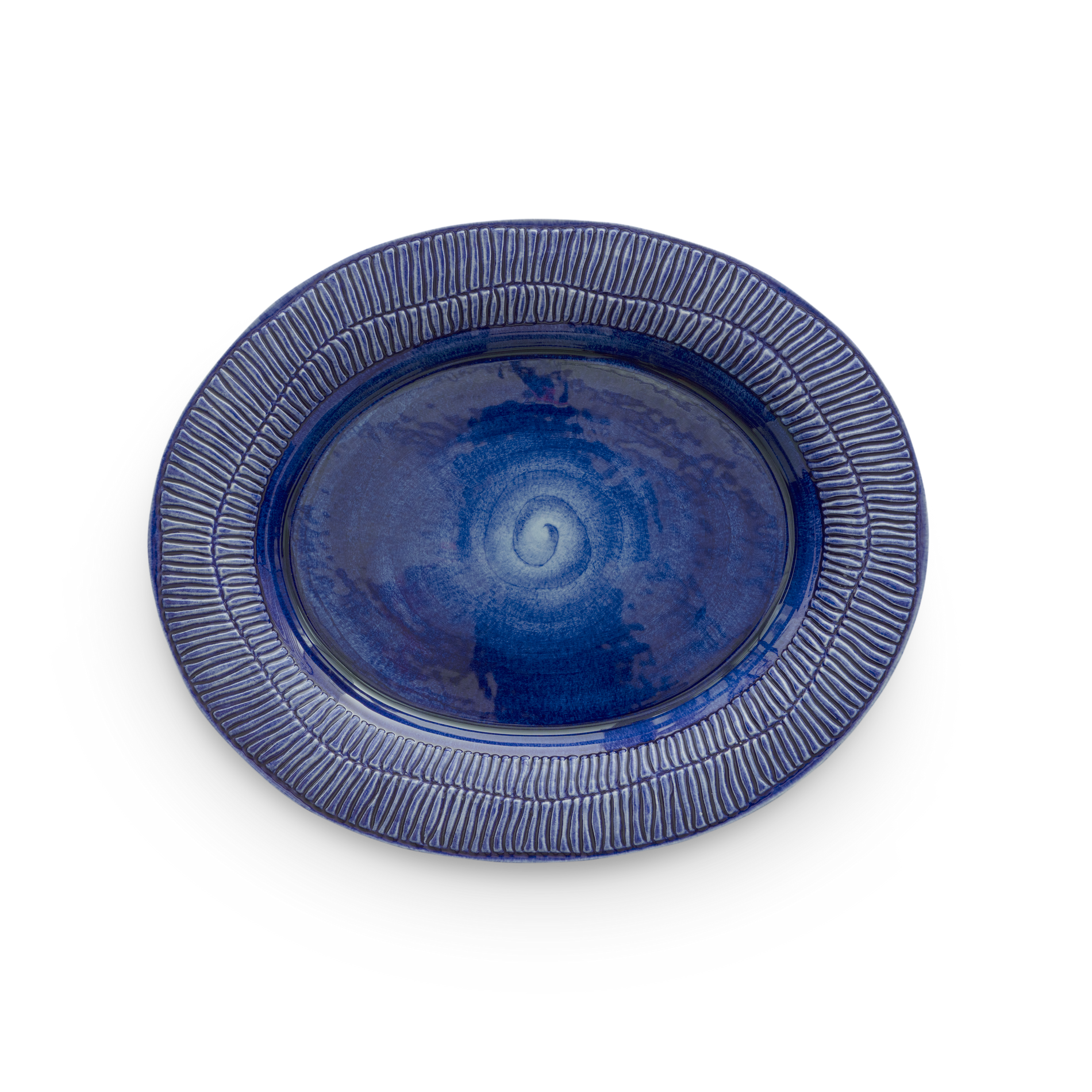 stripe plate in blue