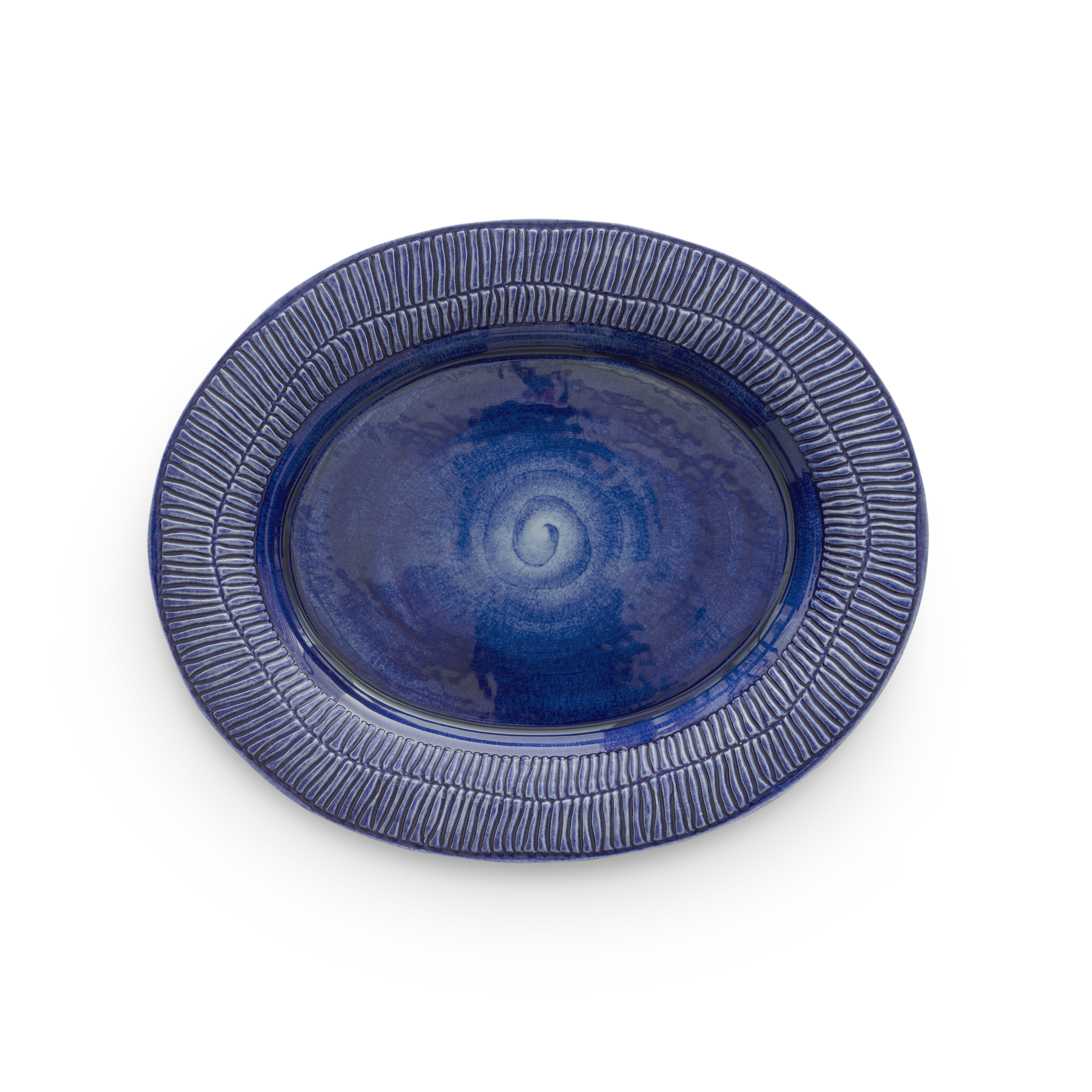 stripe plate in blue