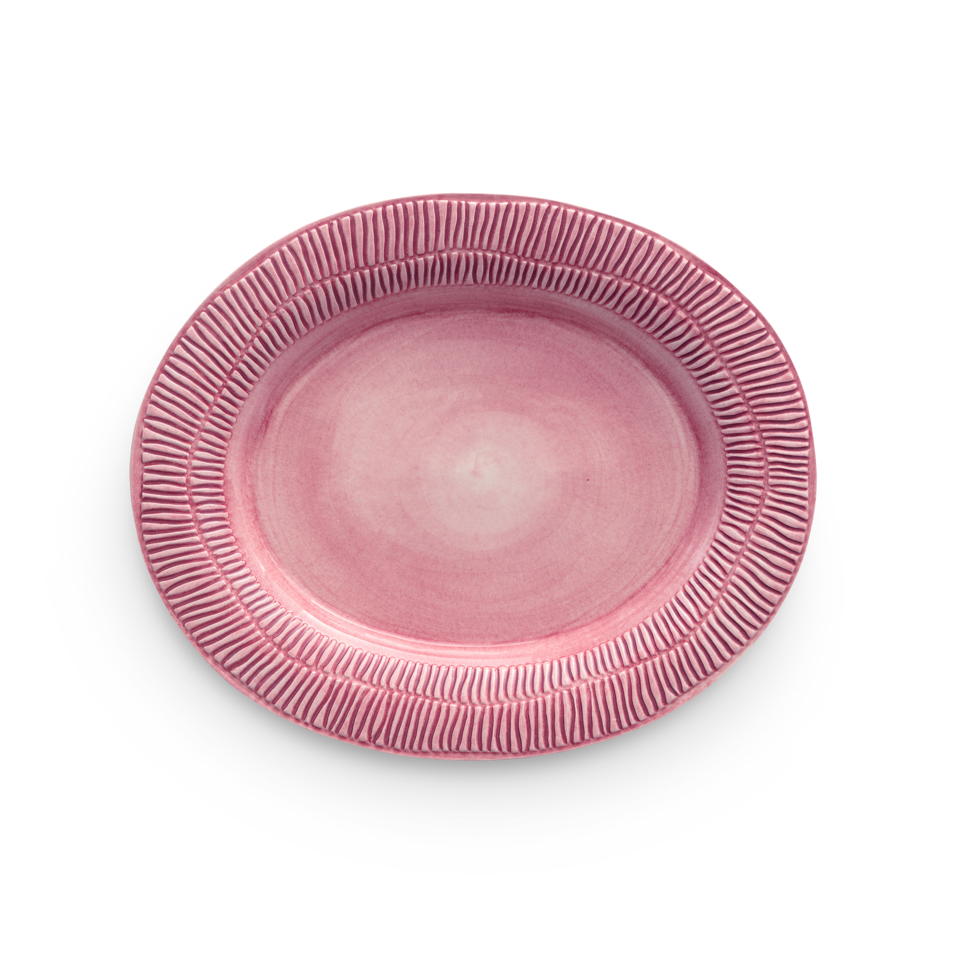 pink platter with stripes