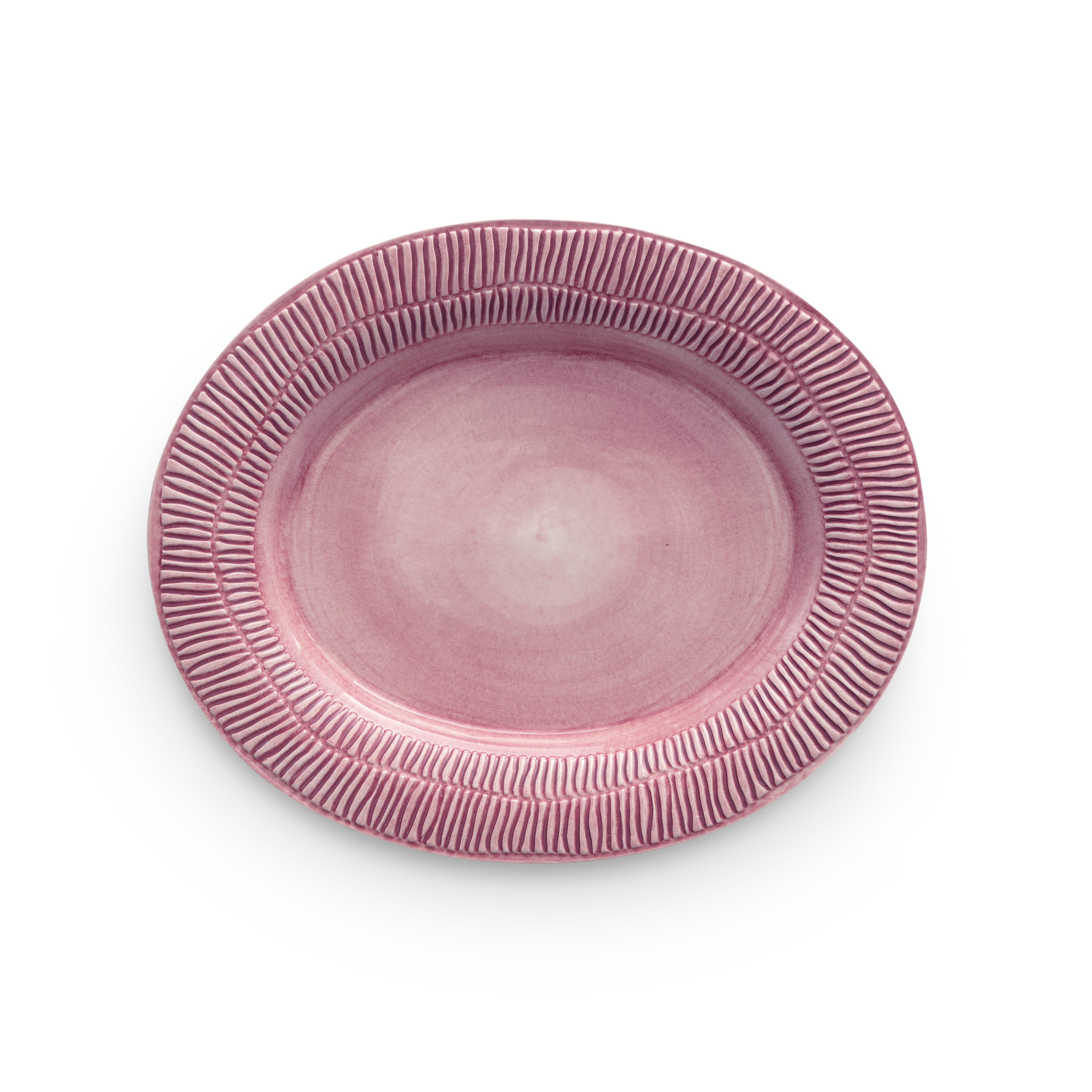 pink platter with stripes